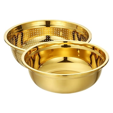 TUIBELYN 1 Set Stainless Steel Colander and Bowl Set Kitchen Mesh Strainer Basket Drainer 18cm