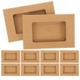 TUIBELYN 10 White Cash Envelopes with Kraft Paper Storage Box & Window