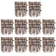 thumbnail image 1 of GOOHOCHY Miniature Fence for Fairy Garden Made of PVC Brown Color Great for Decor Use 10 Pieces, 1 of 6