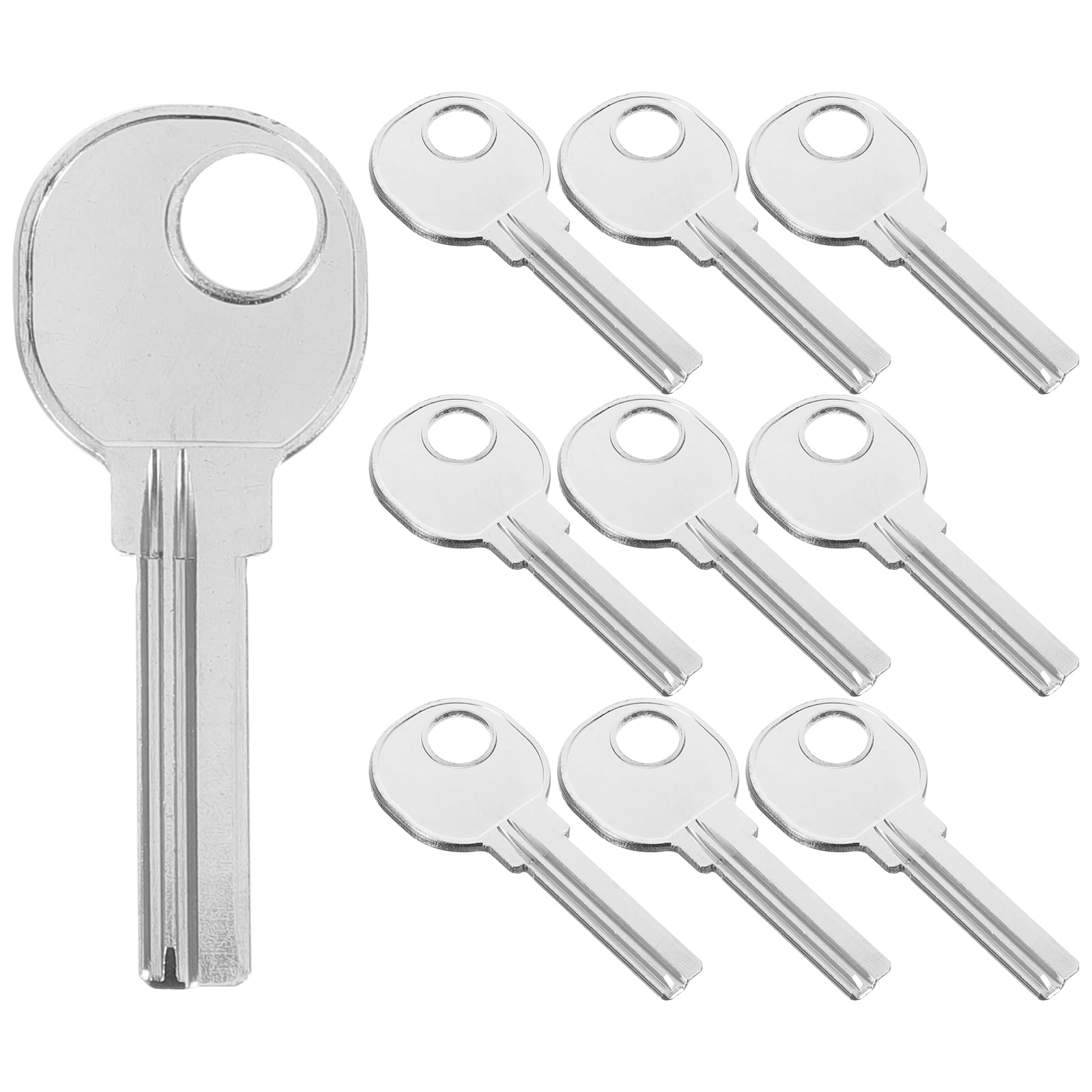 TUIBELYN 10pcs House Door Key Blanks Copper Universal Replacement Silver