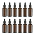 TUIBELYN 12pc 50ml Amber Glass Dropper Bottles w/ Eye Droppers for Oils