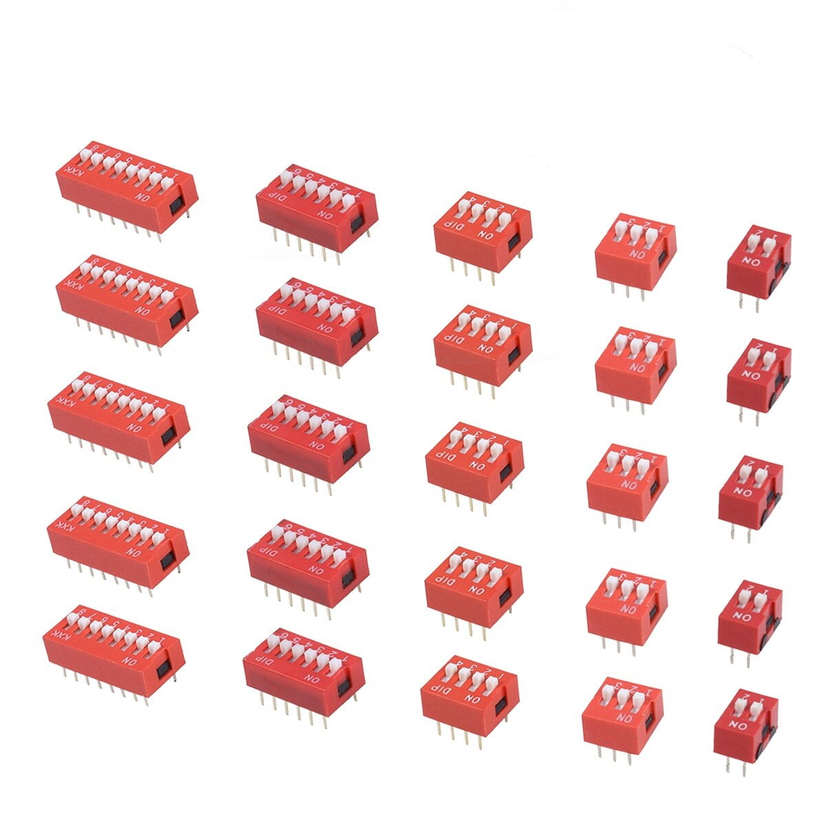 TUIBELYN 2.54mm DIP Toggle Switch Slide Electronic Coding Kit (35pcs