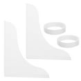 thumbnail image 1 of TUIBELYN 2 White Bathroom Splash Guards for Sink/Tub/Corner Bathtub, 1 of 6
