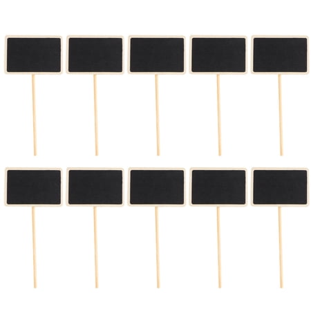 TUIBELYN 20pcs Wooden Chalkboard Cake Toppers for Events and Weddings