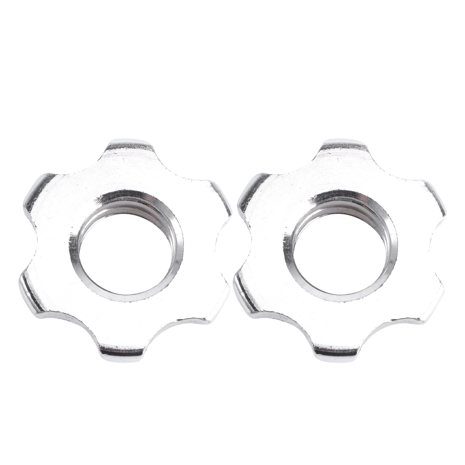 TUIBELYN 2x 25mm AntiSlip Barbell Lock Collars Hex Nut Screw Clamps