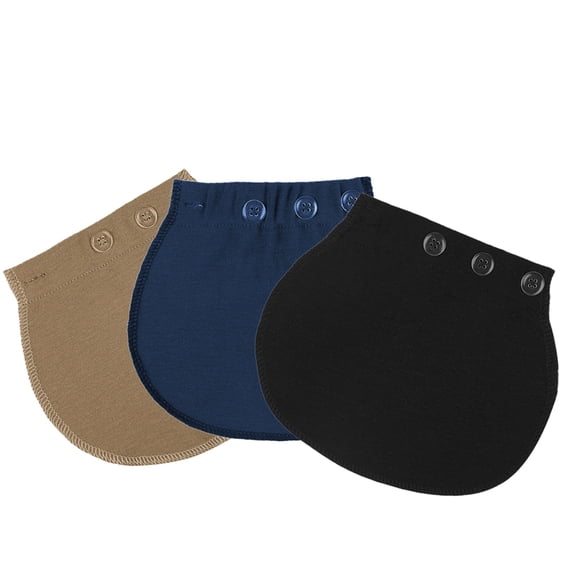 TUIBELYN 3-Pack Adjustable Maternity Pants Extenders Denim Waistband Elastic Pregnancy Waist for Jeans and Pants