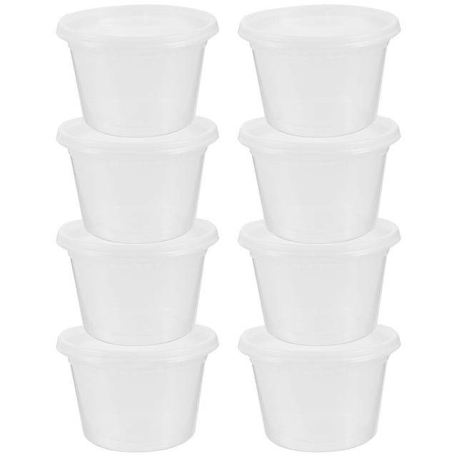 TUIBELYN 480ml Clear Plastic Food Storage Containers Meal Prep Takeaway