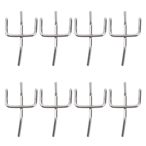 TUIBELYN 50-Pack Stainless Steel Pegboard Hooks for Wall Storage, Display, and Organization Solutions