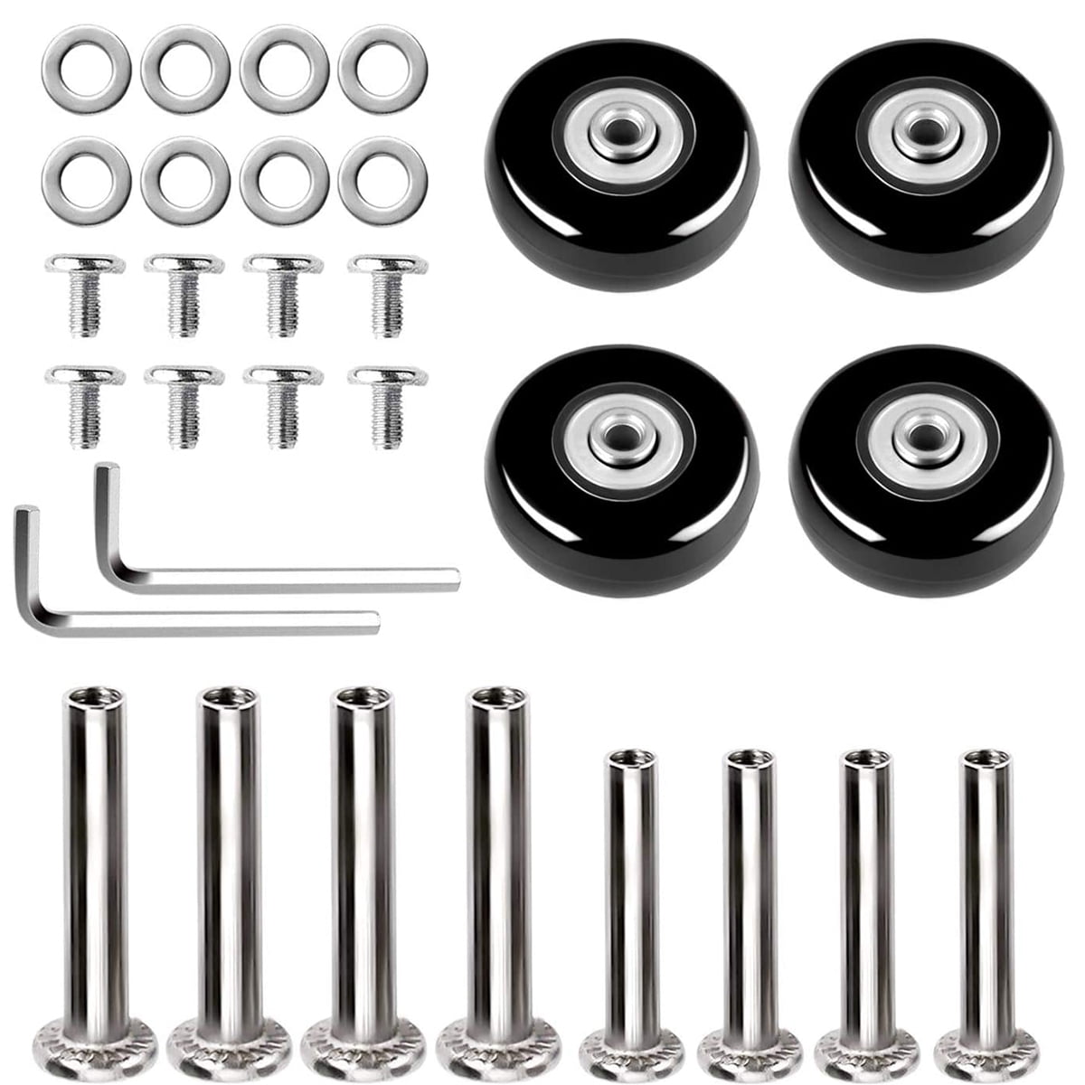 TUIBELYN 50mm Luggage Wheels Replacement Repair Kit Bearings Set