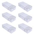 thumbnail image 1 of TUIBELYN 6PCS Stackable Shoe Storage Box Shoe Organizer Foldable Sneaker Box Container with Lids Cabinet Organizer for Under bed Closet Garage Entryway White 31* 20* 11cm, 1 of 8