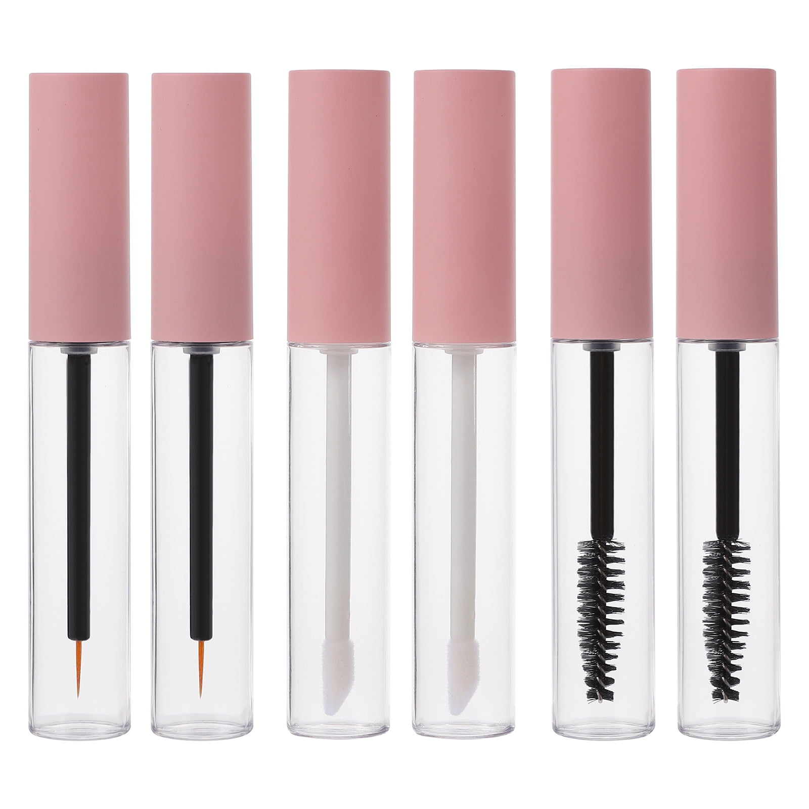 TUIBELYN 6pcs Empty Mascara & Eyeliner Tubes Clear Plastic Containers