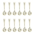 TUIBELYN 80 Mini Gold Plastic Spoons for Desserts & Appetizers