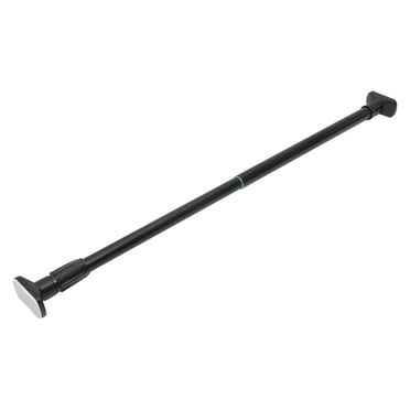 TUIBELYN Black Steel Shower Curtain Rod - Heavy Duty, Adjustable, Indoor/Outdoor