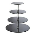 thumbnail image 1 of TUIBELYN Cupcake Holder 4 Tiers Dessert Display Tower Fruit Cake Pastry Stand Detachable Candy Rack Tray Serving Platter for Wedding Birthday Party Black, 1 of 8