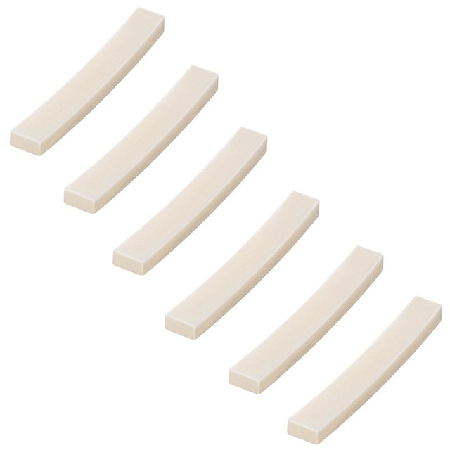 TUIBELYN Guitar Bone Nut 6pcs Uncut Electric Acoustic Mandolin Banjo