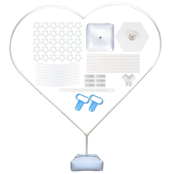 White Balloon Arch Stand Set Easy Assemble Reusable Plastic for Party Decoration Adjustable Base