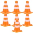 TUIBELYN Kid Toys 7Pcs Mini Traffic Cones & Signs Set for Street Play