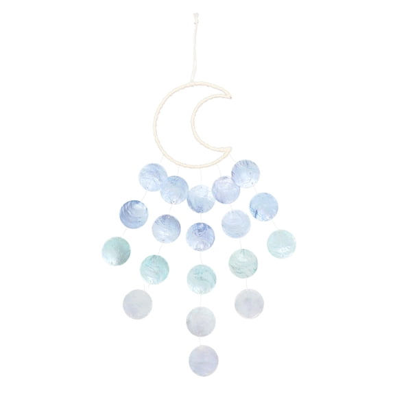 Mobutofu Wind Chime for Patio Wind Chime Shell Blue Garden Ornament 1 Set