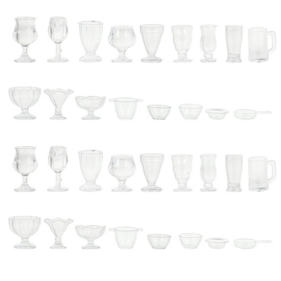 TUIBELYN NOLITOY Mini Brands 51pcs Mini Cups & Glasses Set