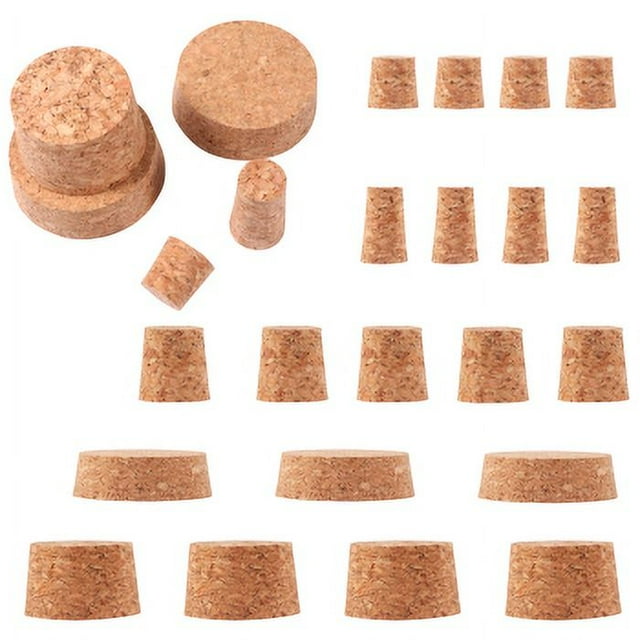 TUIBELYN Natural Wood Cork Bottle Stoppers for Crafts & Beverages