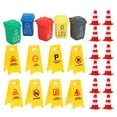 TUIBELYN Outdoor Mini Traffic Signs Playset 25pcs