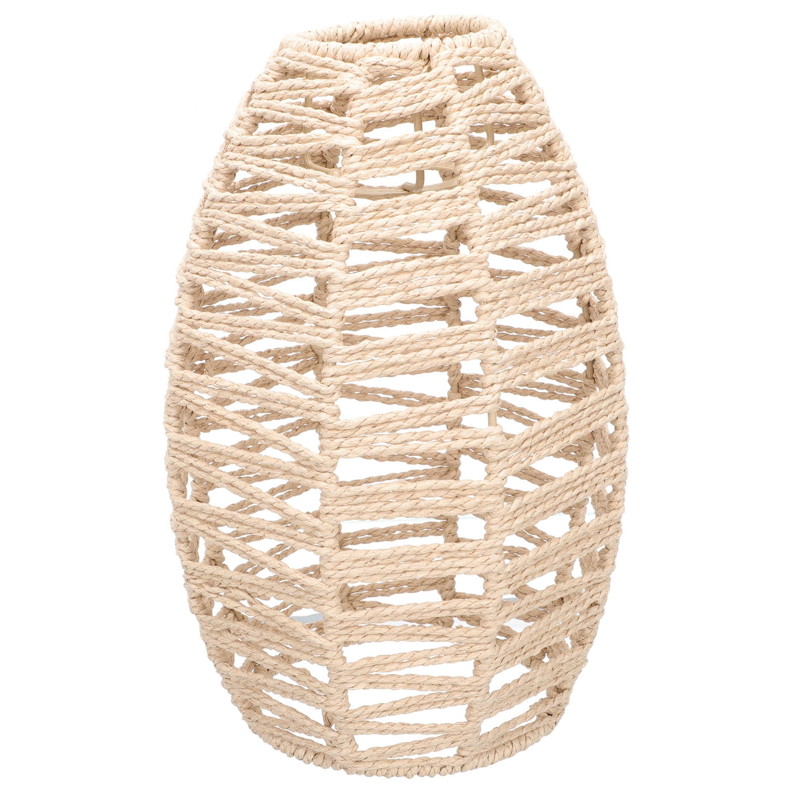 TUIBELYN Woven Pendant Lamp Shade Paper Rope Rattan Weave Chandelier ...