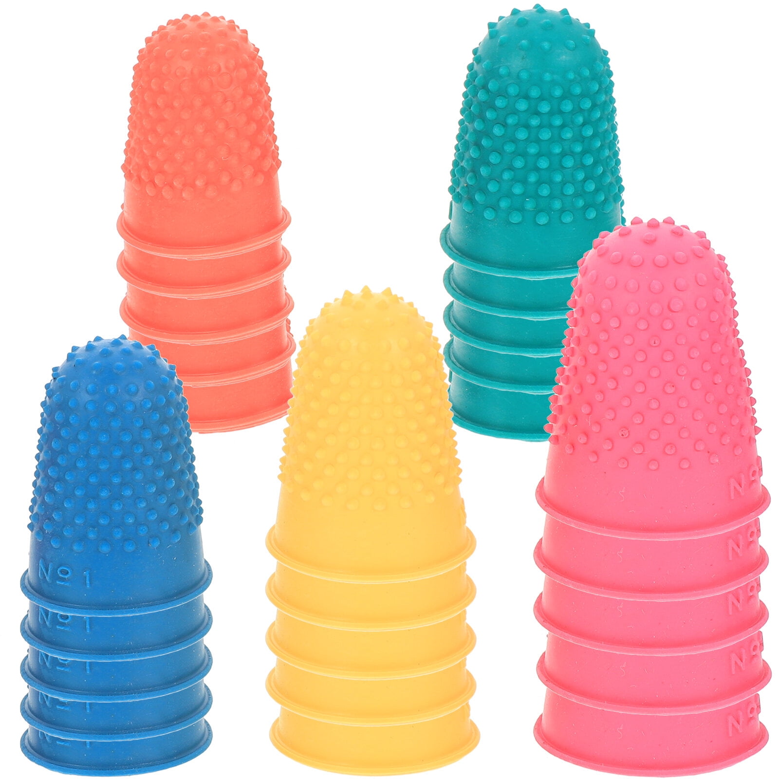 TUIBELYN Rubber Finger Gloves 25pcs Silicone Caps for Tasks & Sewing