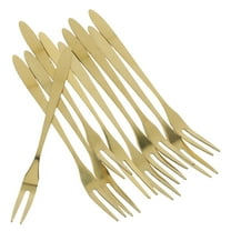 Mobutofu Salad Forks Golden Stainless Steel 10Pcs 5.4In