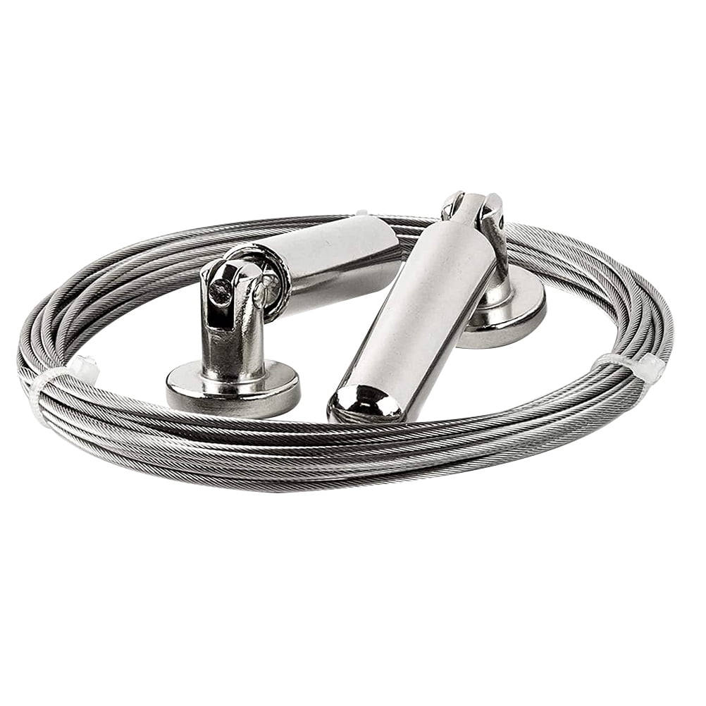 TUIBELYN Stainless Steel Tension Curtain Rods & Hanging Wire Set