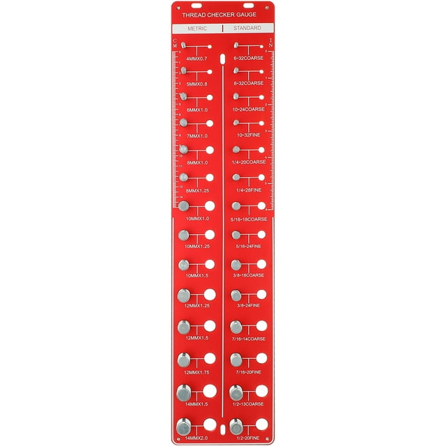 TUIBELYN Thread Checker Nut And Bolt Thread Checker Thread Pitch Gauge ...