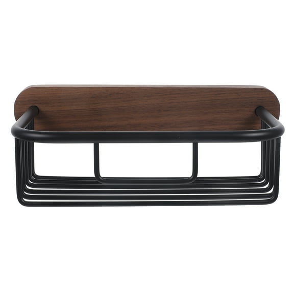 TUIBELYN Wall Mounted Floating Shelf with Toilet Paper Holder for Bathroom/Kitchen