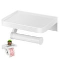 TUIBELYN Wall Mounted Toilet Paper Holder with Shelf and Storage for