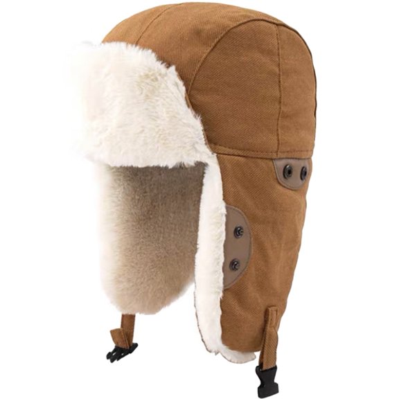 TUIBELYN Winter Outdoor Hat Thickened Warm Windproof Riding Cap Protective Headgear for Cold Weather