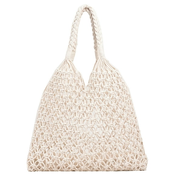 TUIBELYN Women Beach Tote Bag Summer Crochet Beach Bag Large Shoulder Bag Travel Handbag