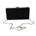 thumbnail image 1 of TUIBELYN Women Evening Dazzling Hard Case Flap Clutch Purses Handbag for Wedding Party (Black), 1 of 8
