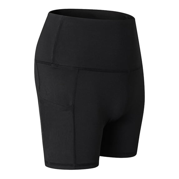 TUIBELYN Womens Yoga Shorts High Waist Running Workout Tights Shorts Short Pants Trousers Dance Pant Black