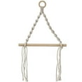 TUIBELYN Wooden Wall Mount Paper Towel Holder & Macrame Wall Hanging