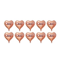 TUITOONM 10pcs Heart Foil Balloons Valentine's Day Balloons 18inch Heart Shape Balloons for Romantic Love Valentine Day Wedding Birthay Party Decorations