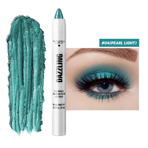 TUITOONM 12 Color Pearlescent Eyeshadow Pencil Crayon Stick Shiny Diamond Glitter Cream, Waterproof & Long-Lasting, Highly Pigmented for Smoky Luminous Looks, 0.07 oz Beauty