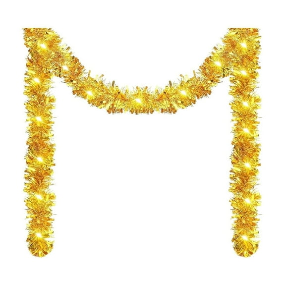 TUITOONM 16FT Christmas Lighted Rattan Garland Colorful LED Decor for Doors, Staircases, Trees & Holiday Home Decor (Multi-Color)