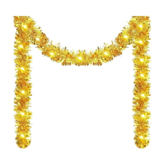 TUITOONM 16FT Christmas Lighted Rattan Garland Colorful LED Decor for Doors, Staircases, Trees & Holiday Home Decor (Multi-Color)