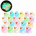 thumbnail image 1 of TUITOONM 20Pcs Glow in The Dark Duck Figurines Mini 0.67 Inch Luminous Resin Rubber Ducks for DIY Crafts, Birthday Party Favors, Potted Plant Surprises & Night Light Decorations, 1 of 10