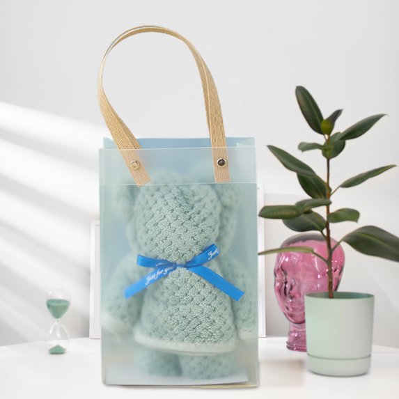 TUITOONM Bear Bath Towel Gift Children's Household Soft Gift Towel Hand Towels Bear Towel for Wedding Graduation Absorbent Coral Velvet Towel Colorful Wash Towel