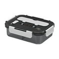 thumbnail image 1 of TUITOONM Beige 3-Compartment Large Capacity Bento Box with Locking Lids, PP Material Separated Food Storage Container with Cutlery Holder, Microwave-Safe Lunch Box for Meal Prep 50.72oz, 1 of 6