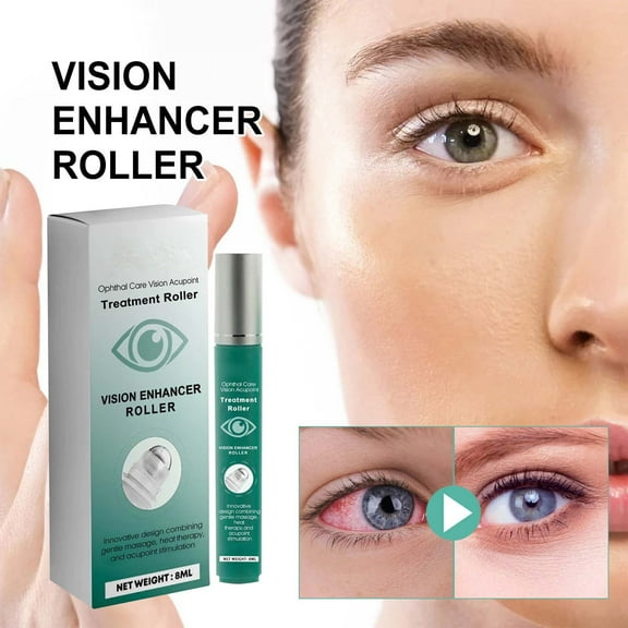 TUITOONM Eye Care Roller 8ml Hydrating Eye Massager with Cooling Rollerball, Reduces Puffiness & Dark Circles, Relieves Dry Eyes & Fatigue
