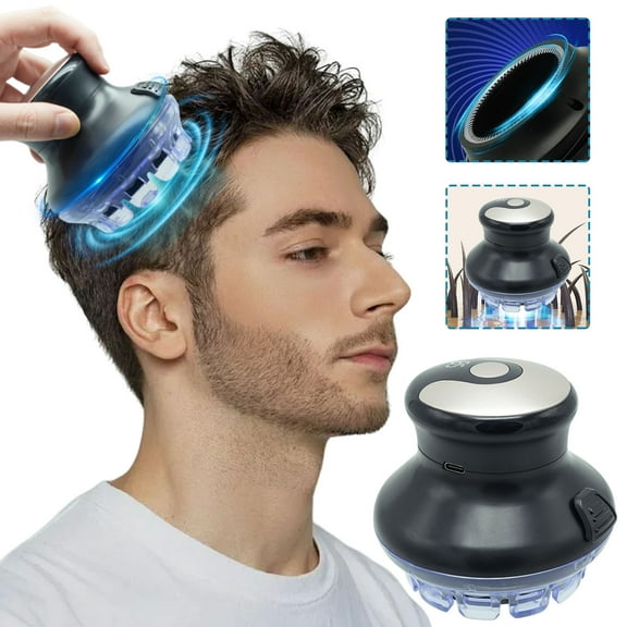 TUITOONM Flying Saucer Hair Clipper Digital Short Hair Trimmer with USB-C Charging, 3 Guide Combs & LCD Display for Men/Women, Home/Salon Use