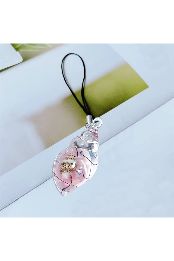 Glow-in-the-Dark Conch Pendant 1.96 Inch Luminous Resin Shell Charm for Necklaces, Bags & Decor, 6-Color Options with Ocean-Themed Sparkle