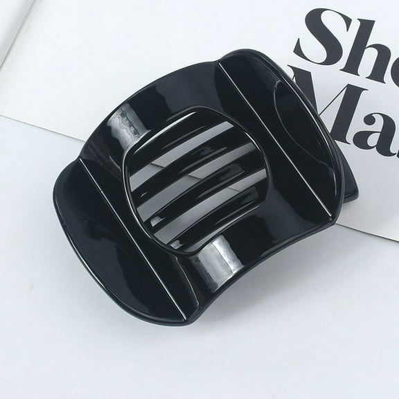 TUITOONM Hollow Square Cross Hair Clip with Five-Tooth Grip Multi-Functional Resin & Metal Spring Clip for Secure Updos, Ponytails, Half-Up Styles, Sleek Modern Accent for Everyday Wear