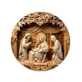 thumbnail image 1 of TUITOONM Jesus Advent Round Acrylic Christmas Trees Door Window Home Decoration Vivid And Realistic Pendant Festival Party Scene Hanging Prop, 1 of 5
