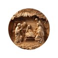 thumbnail image 1 of TUITOONM Jesus Advent Round Acrylic Christmas Trees Door Window Home Decoration Vivid And Realistic Pendant Festival Party Scene Hanging Prop, 1 of 5